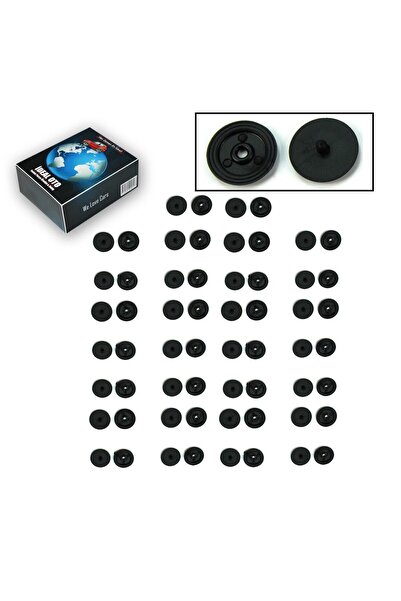 İDEAL OTOMOTİV 30lu Set- Siyah Emniyet Kemeri Klipsi Düğmesi Stop Düğme Toka