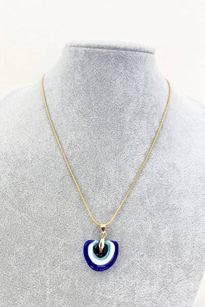 Pretty Murano Taş Nazar Boncuğu Çelik Kolye