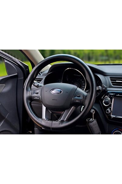 GARDENAUTO Ford Kuga 2008-2012 Deri Direksiyon Kılıfı Dikmeli Noktalı Siyah D...