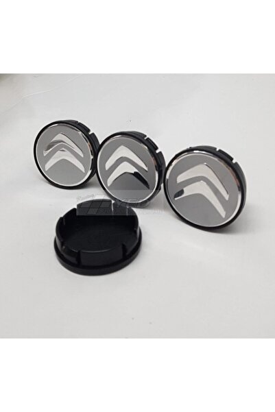 DURU DORUK Jant Göbeği Citroen 58/55 55mm Yuva 4'lü Set Silver Federli