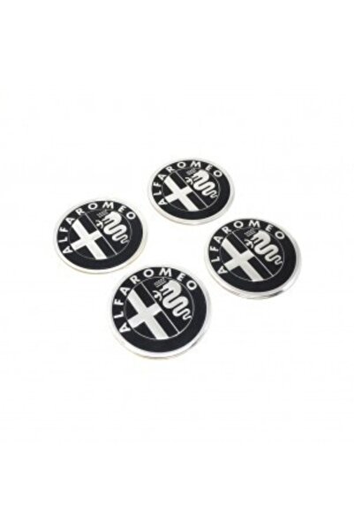 3D Alfa Romeo Alüminyum Yapıştırma Jant Göbeği 4'lü 60mm