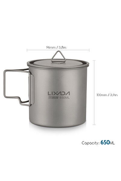 Choice كوب ليكسادا خفيف الوزن من التيتانيوم سعة 300/350/550/650 مل، كوب ماء ل...