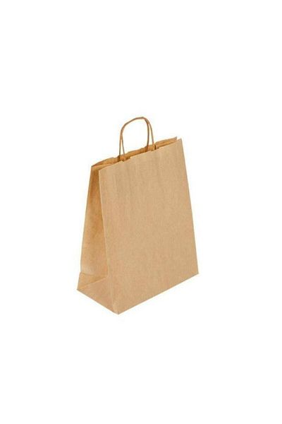 14Süs Screw Handle Kraft Bag - Kraft Bag 1000 Pieces, 32 Cm X 12 Cm X 41 Cm