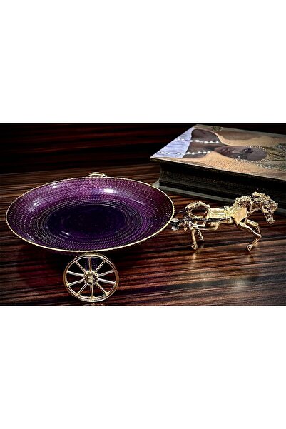 Gims Hand Crafts Mor B Yuvarlak Atlı Camlı