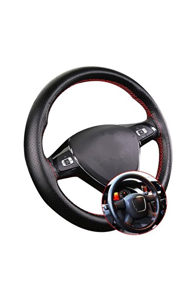 GARDENAUTO Skoda Fabia 2001-2006 Esnek Dikmeli Deri Direksiyon Kılıfı Noktalı...