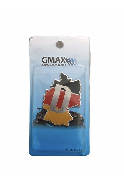 DMR Germany Map Chrome Plated Colorful Stainless Metal Rigging Emblem Adhesive