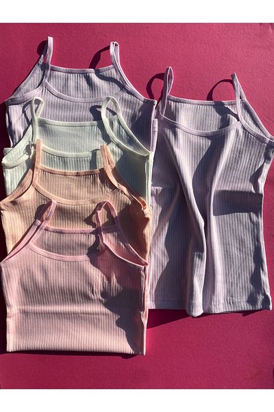VicTroy Girl's Corded Cotton Flexible Undershirt with 6 Rope Straps