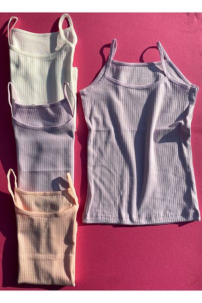 VicTroy Girl's Corded Cotton Flexible Undershirt with 4 Rope Straps