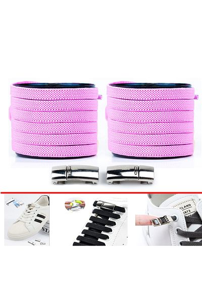 AiryFooT Pink Elastic Laces - 100 Cm Magnetic Shoelaces