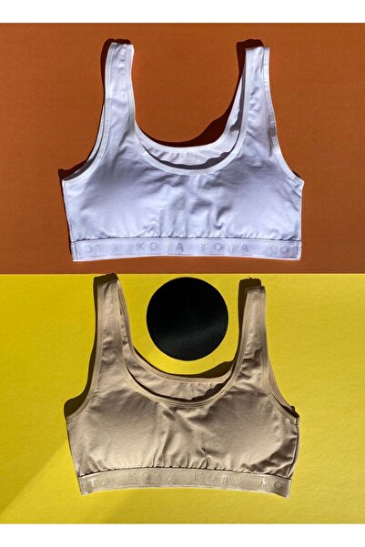 VicTroy Знімні 2-х кольорові білі та тілесні товсті бретельки бюстгальтер-напівмайка