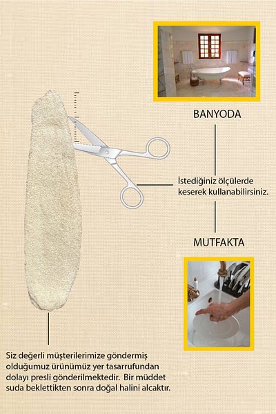 ilaslan international Natural Pumpkin Fiber (60-70 CM), Kitchen And Bathroom, Natural Scrub