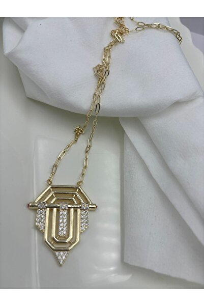 sarı bijuteri Serenay Large Size Imported Necklace