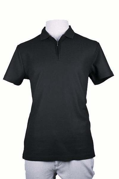 Nehir 241500207   - Black Zippered P. Collar T-Shirt