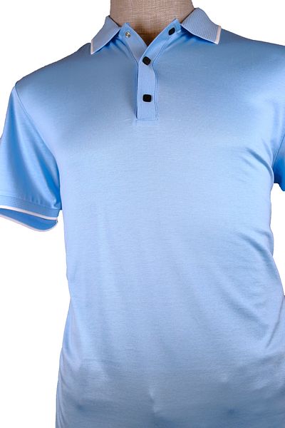 Nehir 241700106   - A.Blue Buttoned P.Collar T-Shirt