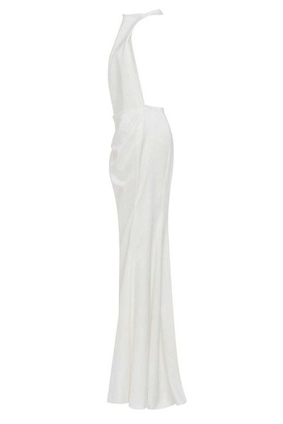 NALINCI Turtleneck Black Sleeveless Dress - Wedding Decollete