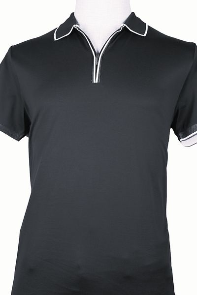 Nehir 241700207   Black Zippered P. Collar T-Shirt