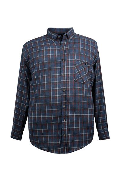marufshop Ανδρικό βαμβακερό πουκάμισο Ξυλοκόπος Plus Size 125 Weight - Μακρυμάνικο
