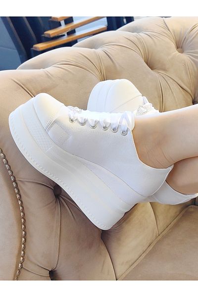 Ayakkabı Tutkusu Stilo ® High Heeled White Bridal Wedge - 9cm Extreme Comfortable Shoes