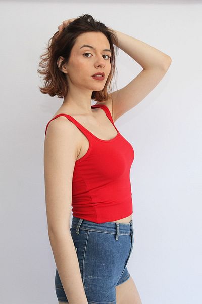 Rosse Butik Women's Red Banded String Bustier