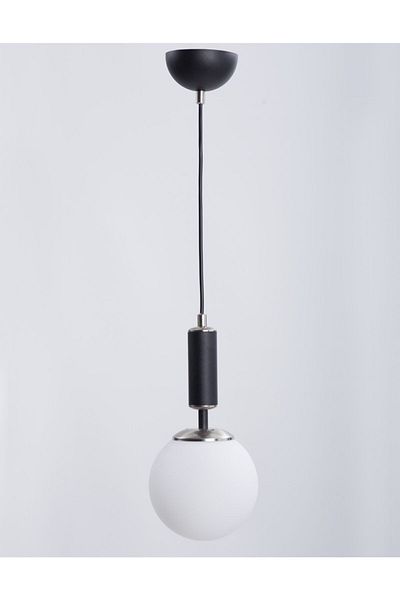MŞ Aydınlatma Hector Black Chrome White Glass Chandelier