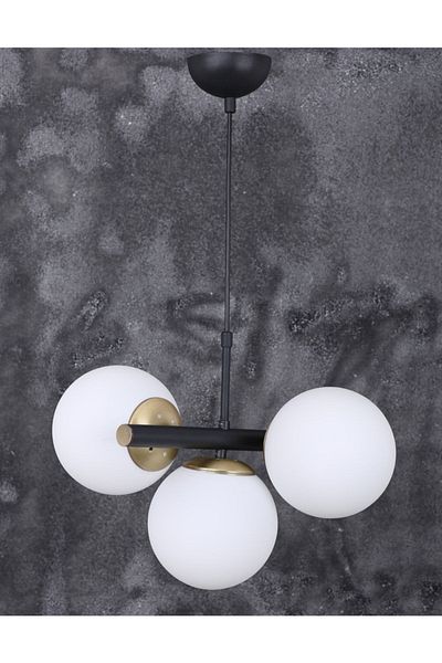 MŞ Aydınlatma Salkım Black Antique White Glass Chandelier