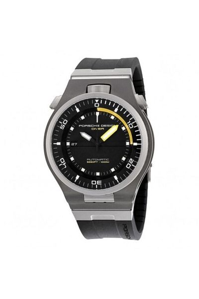 Porsche Design حزام ساعة بورشه P6780 من السيليكون الأسود المتوافق