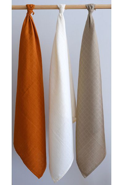 runbaby (3 Pieces) 100X75Cm 100% Cotton 3-Piece Muslin Cover Set