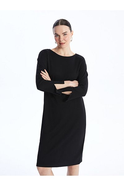 LC Waikiki Crew Neck Shiny Stone Printed Women's Dress
