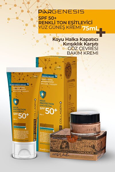 Piar Genesis Kolajen Leke Karşıtı Spf 50 Renkli Yüz Güneş Kremi 75 ml Kapatıc...