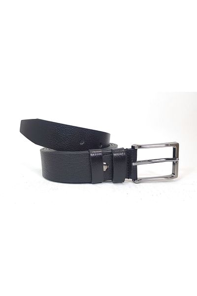 MENTOR REGALO Μαύρη δερμάτινη ζώνη - Plus Size Sport 83007