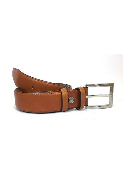 MENTOR REGALO Tan Colored Large Size Δερμάτινη Ζώνη - 83004 Classic Model