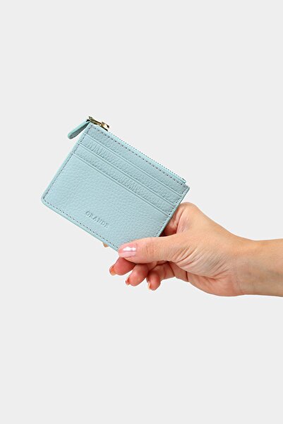 Grande 3603 Genuine Leather Coin Compartment Zippered Women's Men's Wallet Card Holder Mint