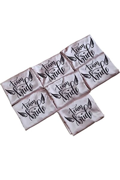 Lasilla Халат за шаферка от 7 части с щампа Team Bride