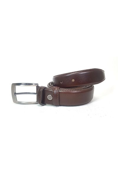 MENTOR REGALO Δερμάτινη ζώνη καφέ μεγάλου μεγέθους - 83003 Classic Model