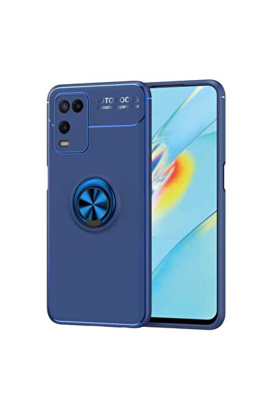 halkhouse Oppo A54 4G Uyumlu Kılıf Auto Focus Yüzüklü Standlı Ravel Silikon K...