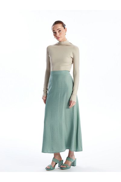 LC Waikiki Women's Elastic Waist Straight Skirt