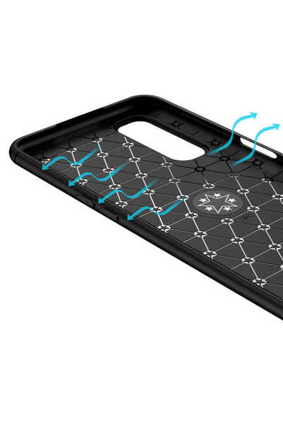 halkhouse Realme 7 Uyumlu Kılıf Auto Focus Yüzüklü Standlı Ravel Silikon Kapak