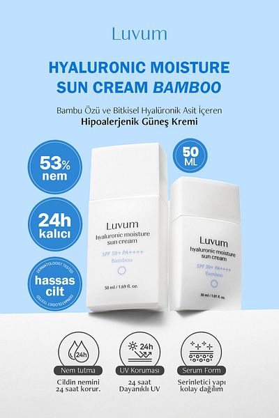LUVUM Bamboo Sun - Moisturizing Sunscreen with Hyaluronic Acid, Essence and Herbal Luvum