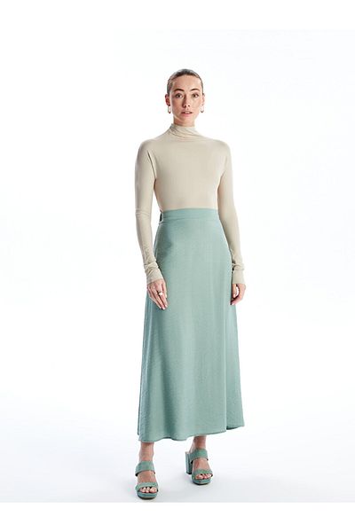 LC Waikiki Women's Elastic Waist Straight Skirt