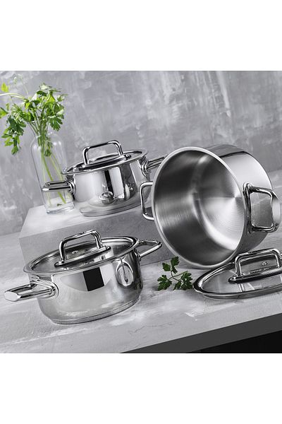 Aryıldız Colombus 6 Piece Steel Cookware Set