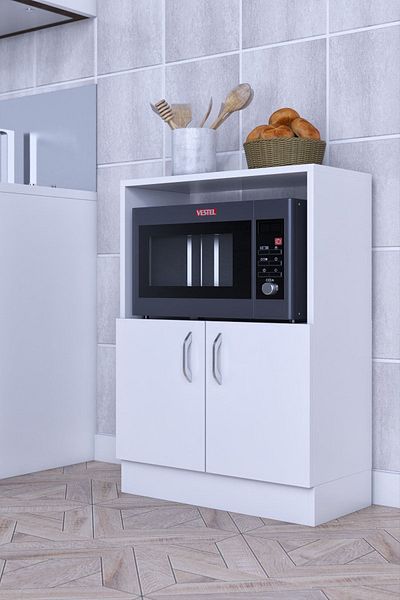 mokaparkavm Practical Kitchen Roman Microwave Oven Cabinet