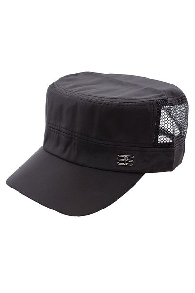 AXE SPORTSWEAR Black Castro Cap - Summer, Back Adjustable Buckle and Ventilation Mesh Detailed Hunter Model Hat