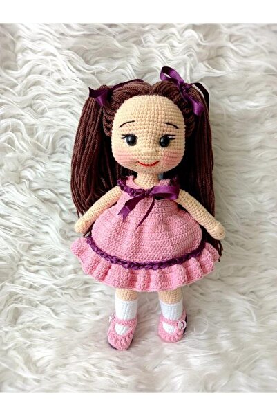 OYUNCAKPARK Pembe Pamuk Şekerim Bebek Amigurumi Organik Oyuncak