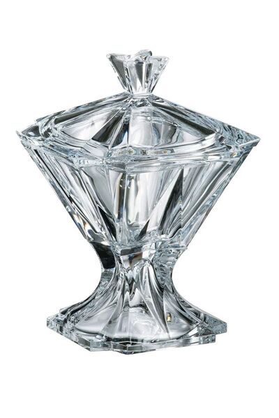 LEONARTE CASA Bohemia Kristal 26cm Ayaklı Kapaklı Şekerlik Metropolitan