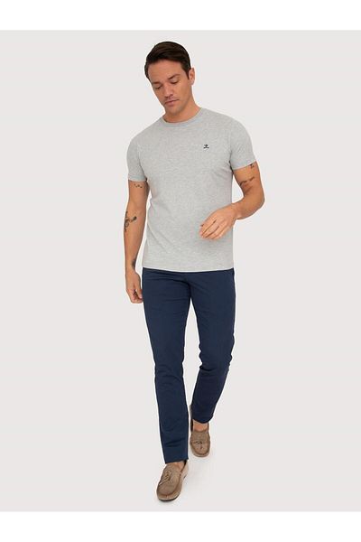Sir Raymond Tailor Si3711631 - Men's Gray Melange Modal Mixed Crew Neck Comfortable Fit T-Shirt