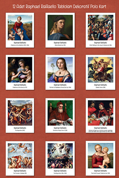 Runrux رافائيل رافايلو 12 قطعة من بطاقات البولو المزخرفة - تزيين الأسلاك أو ا...