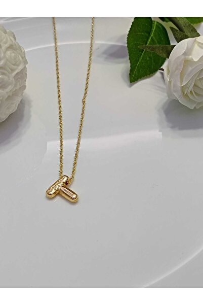 Çelik قلادة فقاعية بأحرف ذهبية اللون - مقاومة للصدأ وغير مشوهة