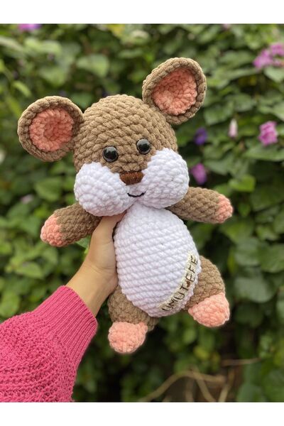 Homesinti Amigurumi 30cm Sincap Veya Fare Peluş Oyuncak