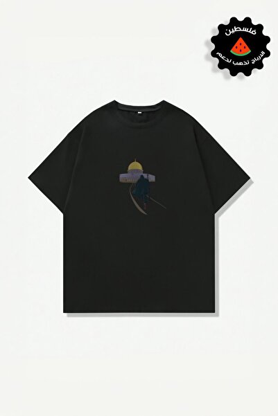 LAND MODA Συλλεκτικά μπλουζάκια φούτερ με στάμπα 1 TREND Unisex Oversize Pale...