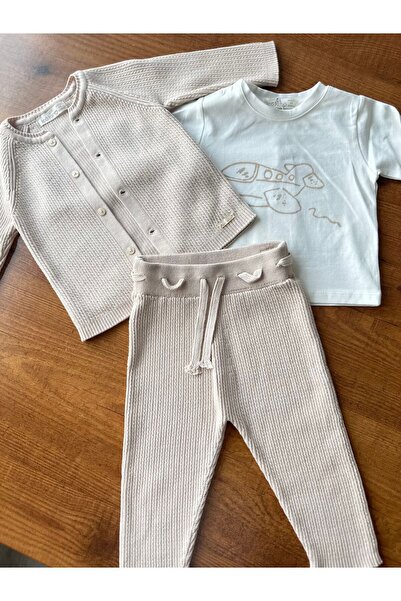 Leoking Unisex %100 Cotton 3'lü Takım Set